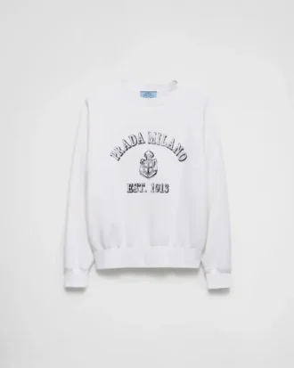 Bawełniana bluza z okrągłym dekoltem