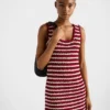 Bawełniana sukienka mini z szydełkowej dzianiny Bawełniana sukienka mini z szydełkowej dzianiny