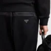 Bawełniane spodnie z polaru z detalami z Re-Nylon Bawełniane spodnie z polaru z detalami z Re-Nylon