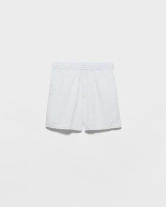 Bermudy z tkaniny chambray