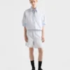 Bermudy z tkaniny chambray