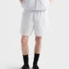 Bermudy z tkaniny chambray