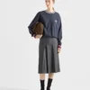 Bluza z bawełnianego polaru z okrągłym dekoltem Bluza z bawełnianego polaru z okrągłym dekoltem