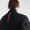 Bluza z golfem i zamkiem w stylu techno