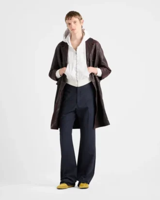 Bluza z kapturem i skórzanym zamkiem