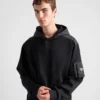 Bluza z kapturem z bawełnianego polaru i Re-Nylon Bluza z kapturem z bawełnianego polaru i Re-Nylon