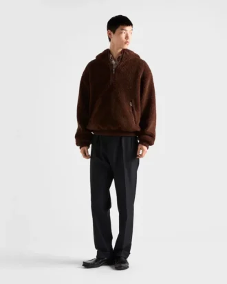 Bluza z kapturem z mieszanki wełny Bluza z kapturem z mieszanki wełny