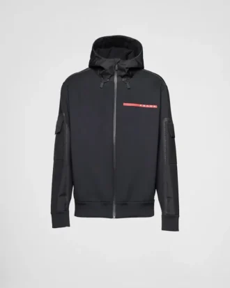 Bluza z kapturem z technicznego dżerseju z recyklingu