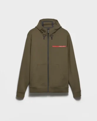Bluza z kapturem z tkaniny technicznej