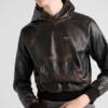 Bluza z kapturem ze skóry nappa Bluza z kapturem ze skóry nappa