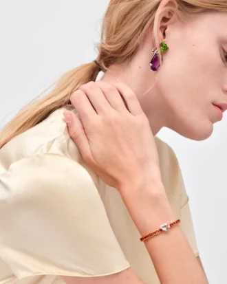 Bransoletka Couleur Vivante – różowe złoto z morganitem i cytrynem Bransoletka Couleur Vivante – różowe złoto z morganitem i cytrynem