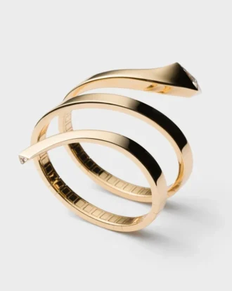 Bransoletka Eternal Gold Snake z żółtego złota i diamentów wyhodowanych w laboratorium