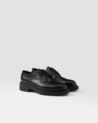 Buty derby z szczotkowanej skóry