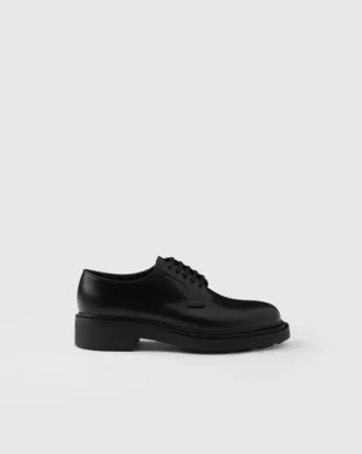 Buty derby z szczotkowanej skóry