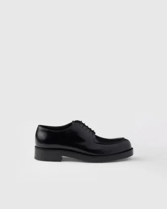 Buty derby z szczotkowanej skóry