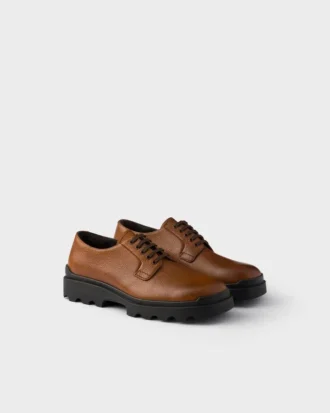 Buty derby z tłoczonej skóry