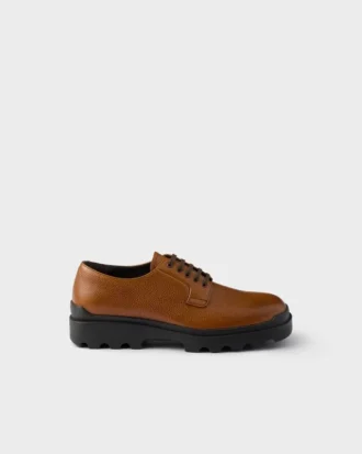 Buty derby z tłoczonej skóry