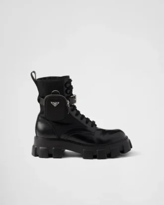 Buty Monolith z szczotkowanej skóry i Re-Nylonu z kieszenią