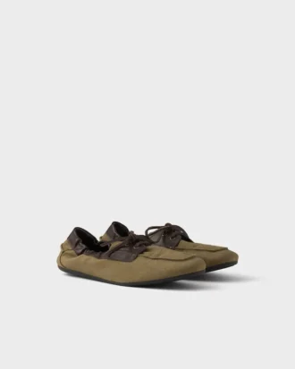 Buty Shuffle z postarzanego płótna i skóry