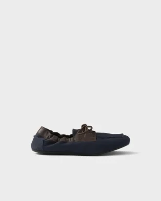 Buty Shuffle z postarzanego płótna i skóry