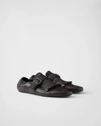 Buty z paskiem typu monk i frędzlami Shuffle