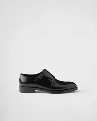 Buty z podwójnym paskiem z szczotkowanej skóry