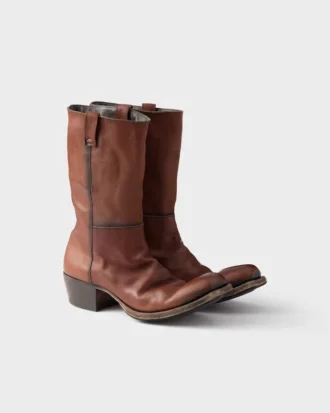 Buty z postarzanej skóry