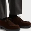 Czekoladowe zamszowe sznurowane buty Czekoladowe zamszowe sznurowane buty
