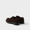 Czekoladowe zamszowe sznurowane buty Czekoladowe zamszowe sznurowane buty