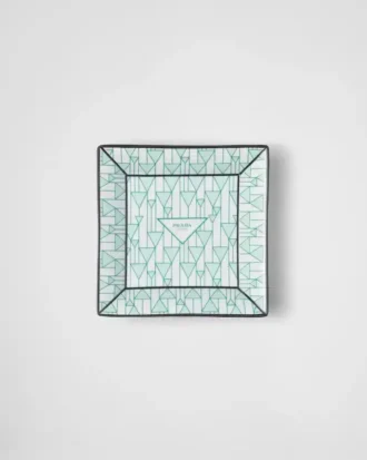 Duża kwadratowa porcelanowa taca – Vienna Green
