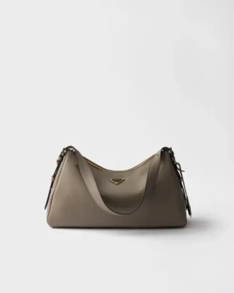 Duża skórzana torba na ramię Prada Aimae