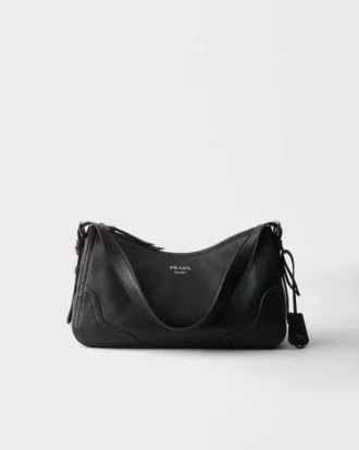 Duża skórzana torba na ramię Prada Aimae