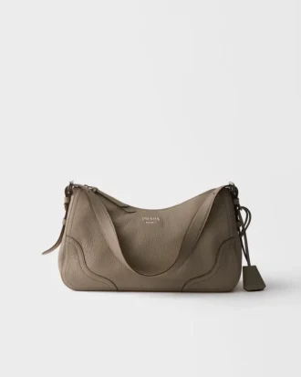 Duża skórzana torba na ramię Prada Aimae