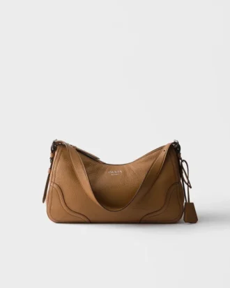 Duża skórzana torba na ramię Prada Aimae