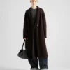 Duża skórzana torba na ramię Prada Aimae