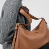 Duża skórzana torba na ramię Prada Aimae