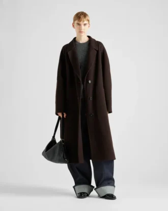 Duża skórzana torba na ramię Prada Aimae