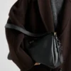 Duża skórzana torba na ramię Prada Aimae