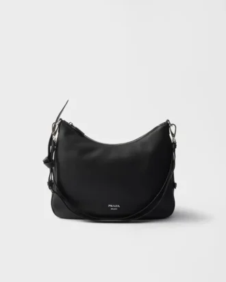 Duża skórzana torba na ramię Prada Fold