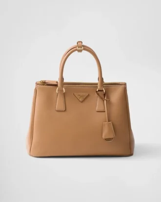 Duża skórzana torba Prada Galleria