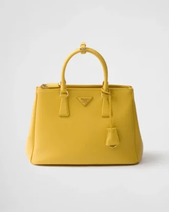 Duża skórzana torba Prada Galleria