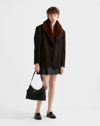 Duża torba Prada Explore z Re-Nylonu i skóry