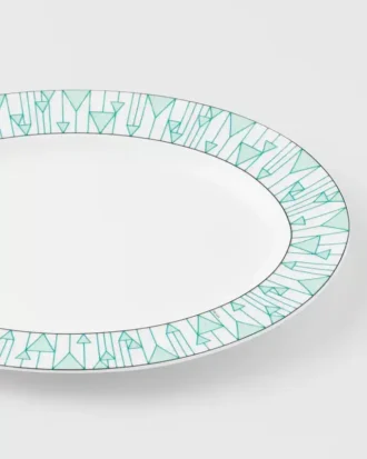 Duży porcelanowy talerz do serwowania – Vienna Green