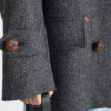 Dwurzędowa marynarka typu peacoat w jodełkę Dwurzędowa marynarka typu peacoat w jodełkę