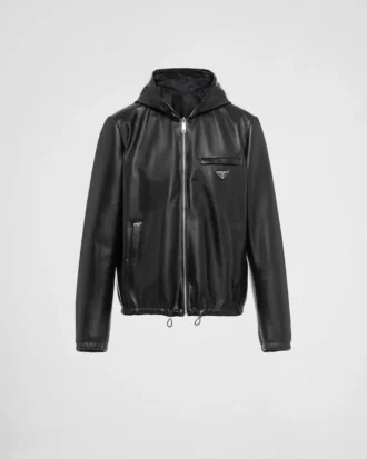 Dwustronna kurtka typu bluzon z nappa i Re-Nylon