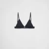 Dzianinowy top bikini typu braletka z prążkowanym wzorem Dzianinowy top bikini typu braletka z prążkowanym wzorem