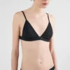 Dzianinowy top bikini typu braletka z prążkowanym wzorem Dzianinowy top bikini typu braletka z prążkowanym wzorem