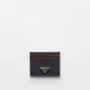 Etui na karty Prada Speedrock z Re-Nylonu i skóry Etui na karty Prada Speedrock z Re-Nylonu i skóry