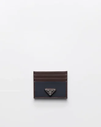 Etui na karty Prada Speedrock z Re-Nylonu i skóry