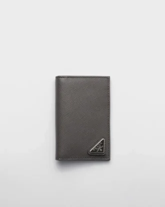 Etui na karty ze skóry Saffiano